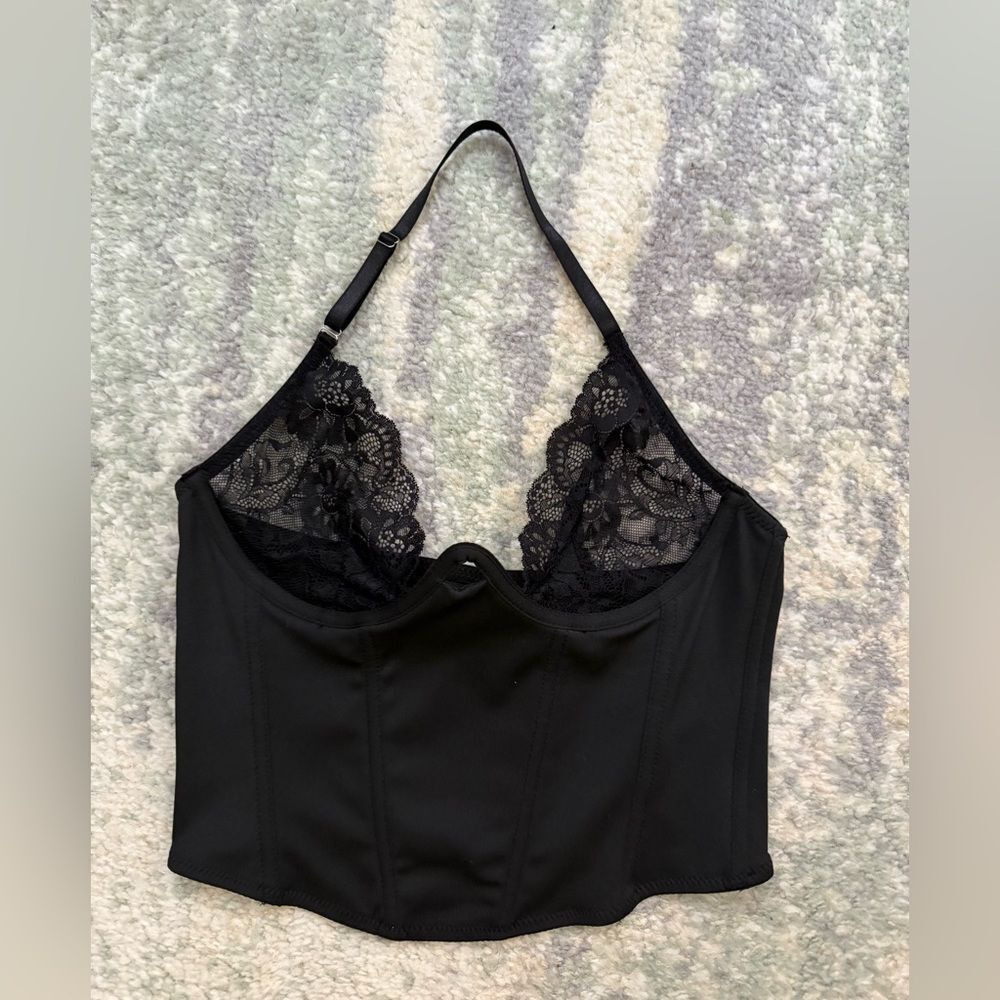 SHEIN Black Lace Corset Top